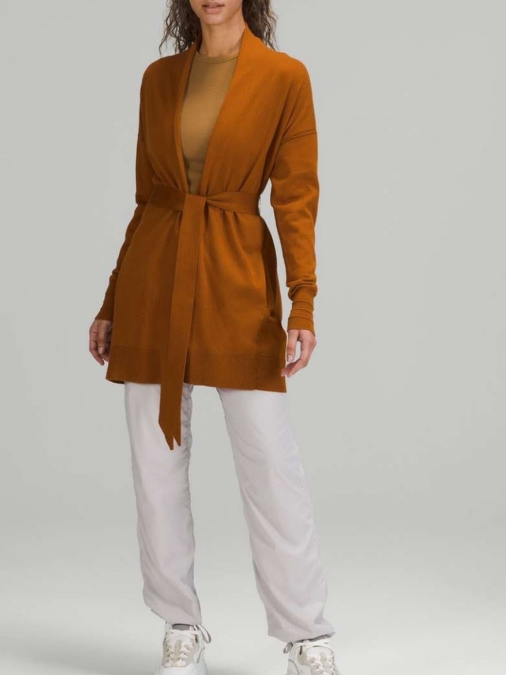 Rust Lululemon cotton-cashmere knit sweater!